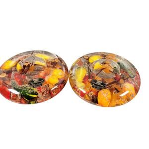 Gilde Dreamlight Autumn Tealight Holder, Germany, Fall Leaves Design, 4"